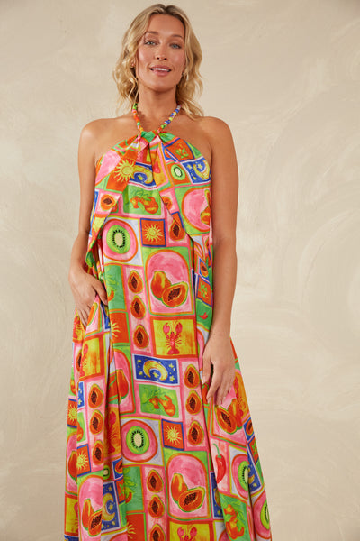 Haven - Portofino Halter Maxi Dress - Spritz