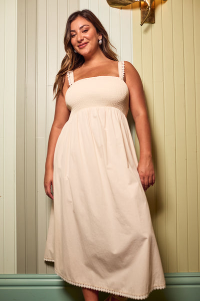 Haven - Adelfia Shirred Dress - Cannoli