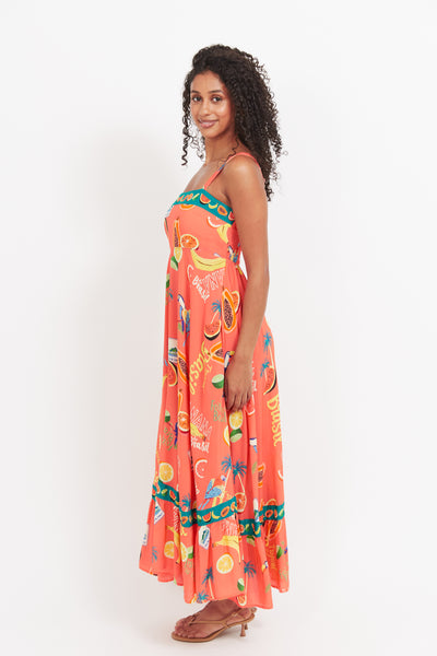 Haven - Cabana Tank Maxi Dress - Brasil Coral