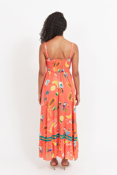 Haven - Cabana Tank Maxi Dress - Brasil Coral