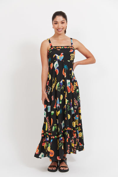 Haven - Cabana Tank Maxi Dress - Brasil Black