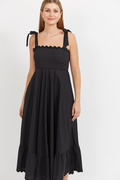 Haven - Brasilia Tie Maxi Dress - Black