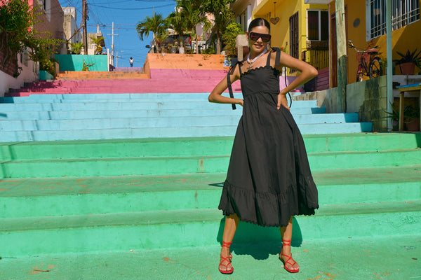 Haven - Brasilia Tie Maxi Dress - Black