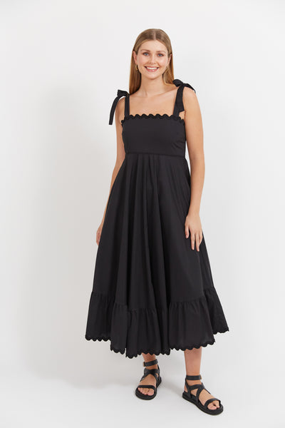 Haven - Brasilia Tie Maxi Dress - Black