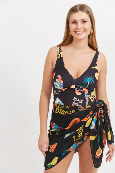 Haven - Cabana Sarong- Brasil Black