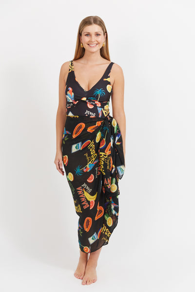 Haven - Cabana Sarong- Brasil Black