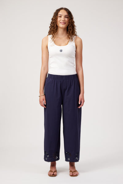 Haven - Broderie Pant - Navy