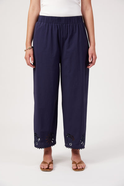 Haven - Broderie Pant - Navy