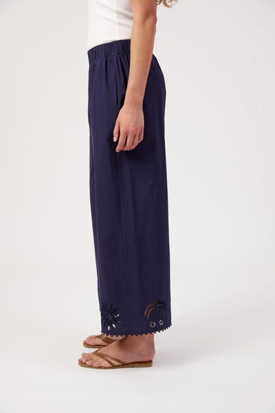 Haven - Broderie Pant - Navy