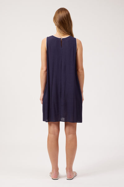 Haven - Positano Contrast Dress - Navy
