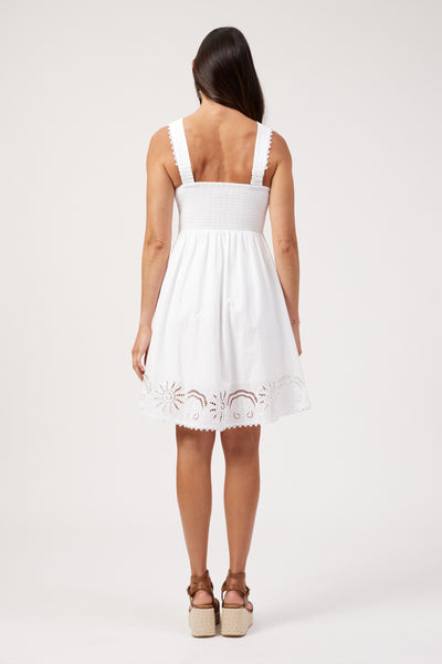 Haven - Larissa Broderie Dress - White