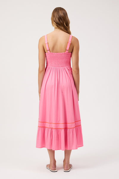 Haven - Positano Contrast Midi Dress - Pink