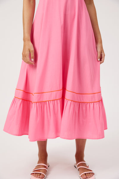 Haven - Positano Contrast Midi Dress - Pink