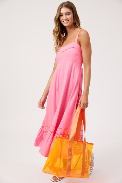 Haven - Positano Contrast Midi Dress - Pink