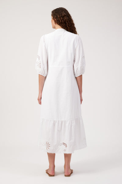 Haven - Larissa Broderie Maxi Dress - White
