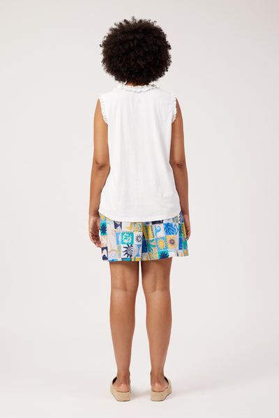 Haven - Athens Frill Tank Top - White