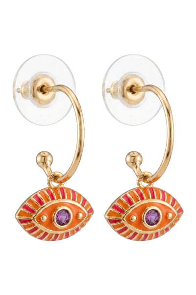 Haven - Positano Eye Earring - White, Orange or Pink
