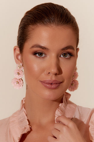 Adorne -   Sequin Floral Event Earrings AEA3154PINK