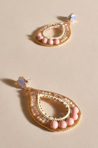 Adorne - Ever Statement Jewel Earrings Nude/Peach AED3564