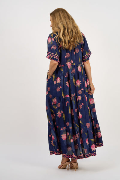 Naudic - Amisha Short sleeve Maxi Dress - Frolic