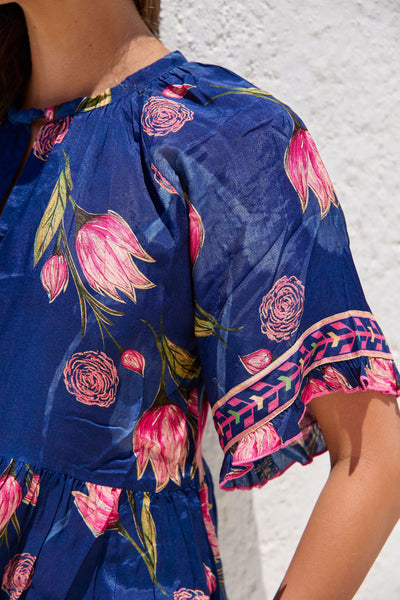 Naudic - Amisha Short sleeve Maxi Dress - Frolic