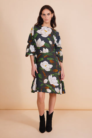 Binny - THE LYCEUM CLUB - Magnolia Print - Linen Cotton Shift Dress