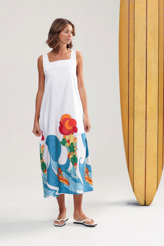 Binny - HANG TEN - 100% Cotton Maxi Sundress - Surfy
