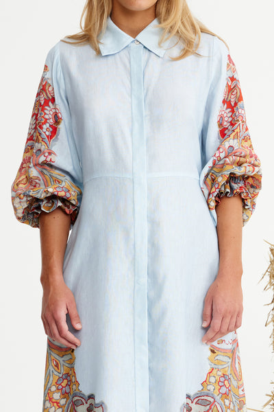 Binny - CHAMPIONSHIP RIBBON - Linen Viscose Midi Dress