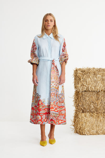 Binny - CHAMPIONSHIP RIBBON - Linen Viscose Midi Dress