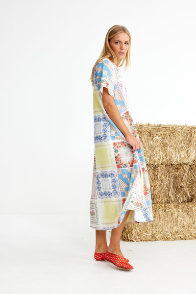 Binny - CROSS COUNTRY - Linen Midi Shift Dress - Hankys