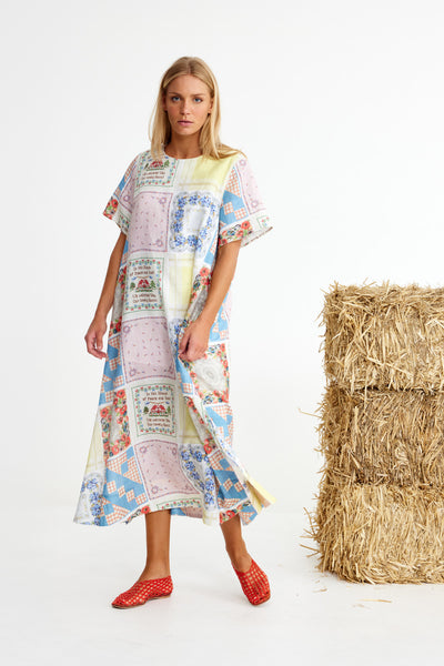 Binny - CROSS COUNTRY - Linen Midi Shift Dress - Hankys