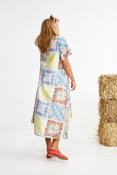 Binny - CROSS COUNTRY - Linen Midi Shift Dress - Hankys