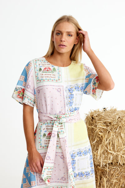 Binny - CROSS COUNTRY - Linen Midi Shift Dress - Hankys