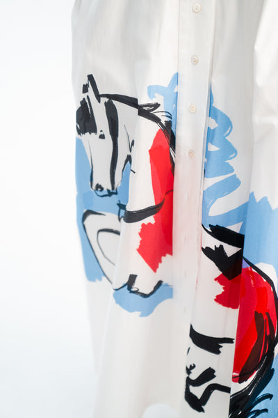 Binny - THE LEVADE - PICASSO PONY Cotton Poplin Dress