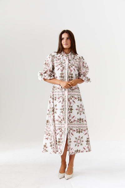 Binny - Panettone - 100% Cotton Midi Dress - Dolce Print