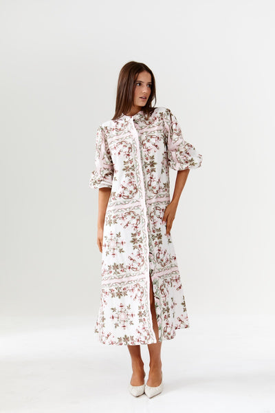 Binny - Panettone - 100% Cotton Midi Dress - Dolce Print