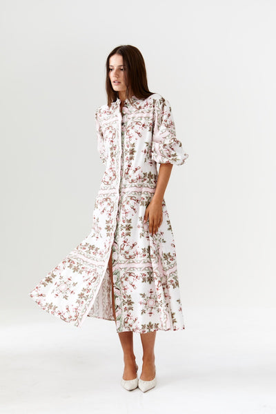 Binny - Panettone - 100% Cotton Midi Dress - Dolce Print