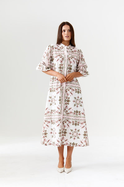 Binny - Panettone - 100% Cotton Midi Dress - Dolce Print