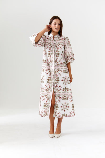 Binny - Panettone - 100% Cotton Midi Dress - Dolce Print
