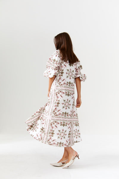 Binny - Panettone - 100% Cotton Midi Dress - Dolce Print