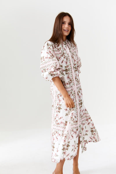 Binny - Panettone - 100% Cotton Midi Dress - Dolce Print