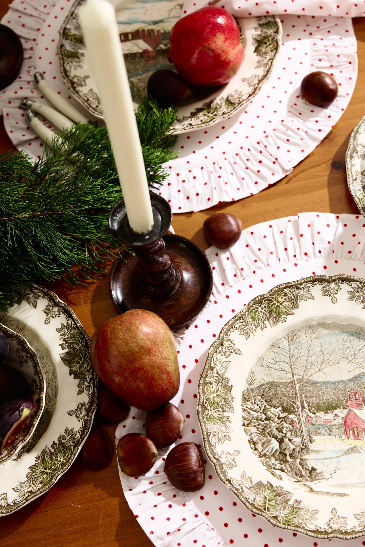 Binny - Pimms Cocktail - Cotton Placemats - Polka Dot