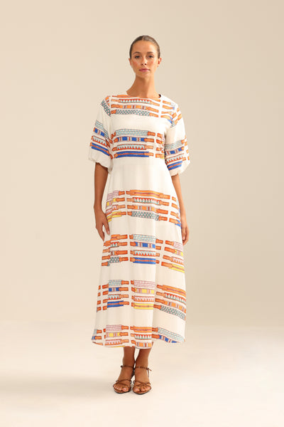 Binny - THE STRAIGHT SIX - Linen Rayon Midi Dress