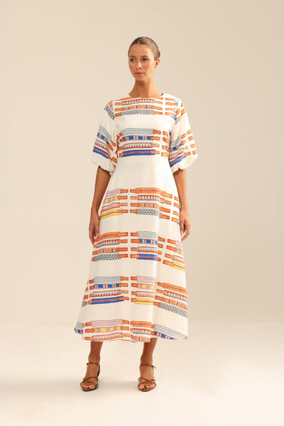 Binny - THE STRAIGHT SIX - Linen Rayon Midi Dress