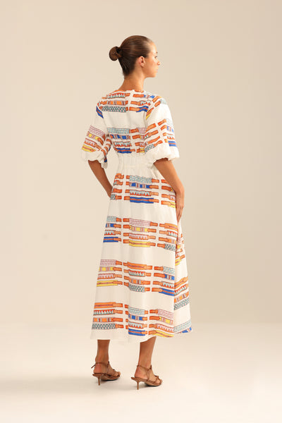 Binny - THE STRAIGHT SIX - Linen Rayon Midi Dress