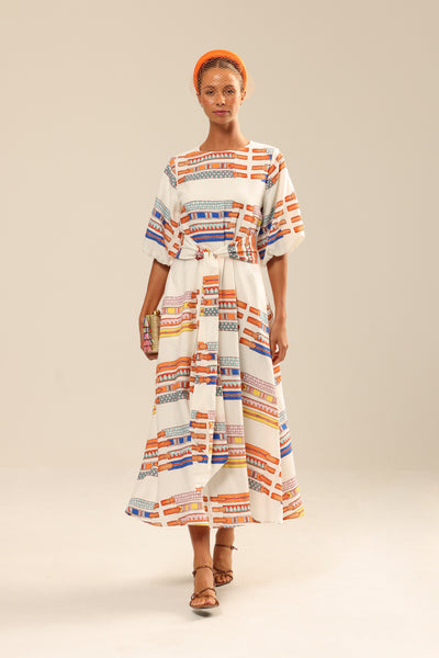 Binny - THE STRAIGHT SIX - Linen Rayon Midi Dress