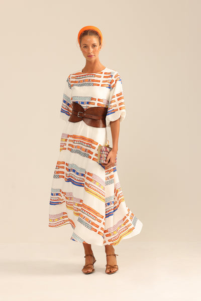 Binny - THE STRAIGHT SIX - Linen Rayon Midi Dress