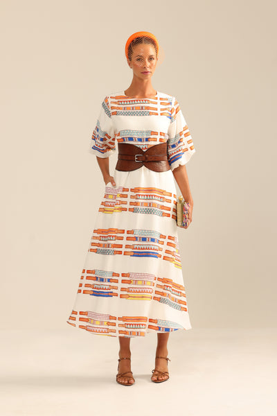 Binny - THE STRAIGHT SIX - Linen Rayon Midi Dress