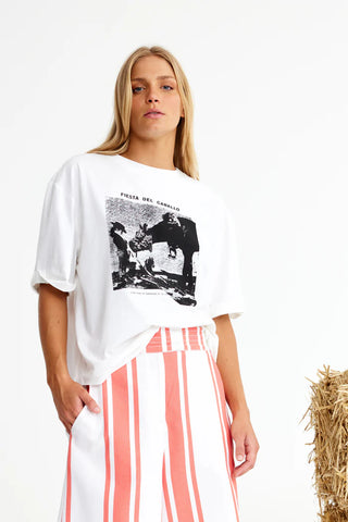 Binny - CABALLO Cotton T-Shirt - White