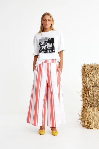 Binny - CABALLO Cotton T-Shirt - White